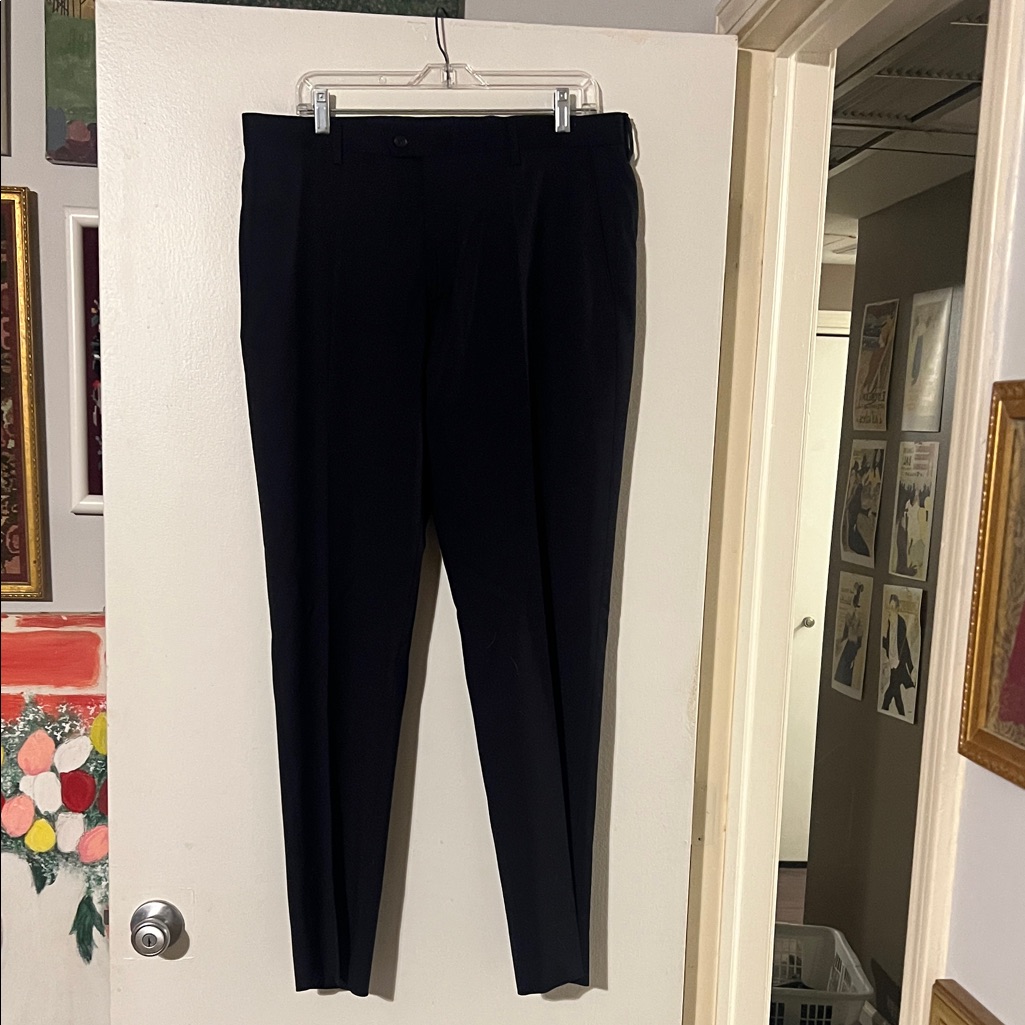 Peter Millar Blue Flat Front Trousers.